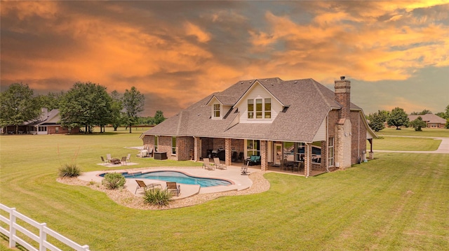 1020 High Meadow Dr, Mount Vernon, TX 75457 - outdoor pool featuring a patio and a yard