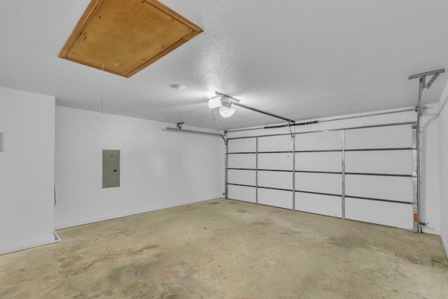 15630 Brittain Ct, Lindale, TX 75771 - garage with electric panel, a garage door opener, and baseboards