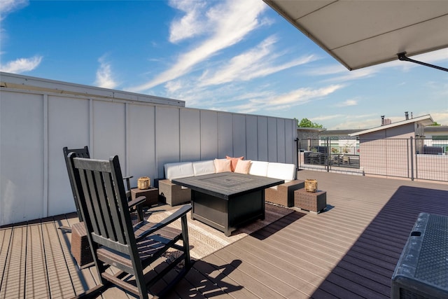 5816 Lindell Ave Unit 3, Dallas, TX 75206 - wooden deck featuring an outdoor living space