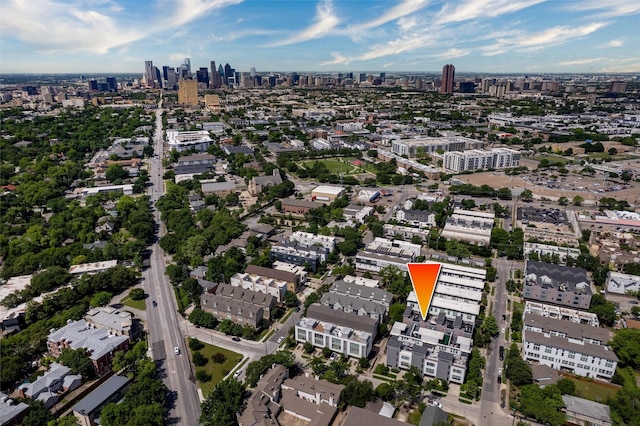 5816 Lindell Ave Unit 3, Dallas, TX 75206 - aerial overview of property's location featuring nearby urban area