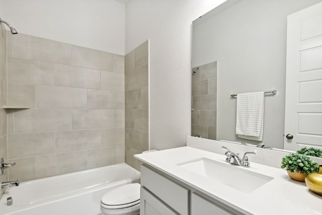 1108 Sandgate Dr, Forney, TX 75126 - full bathroom featuring vanity, toilet, and bathtub / shower combination