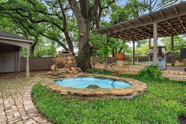 1111 Governors Dr, Corsicana, TX 75110 - view of pool with fence and a patio