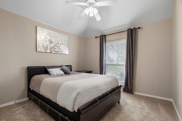 11448 Brook Green Ln, Haslet, TX 76052 - carpeted bedroom with baseboards, ceiling fan, and vaulted ceiling