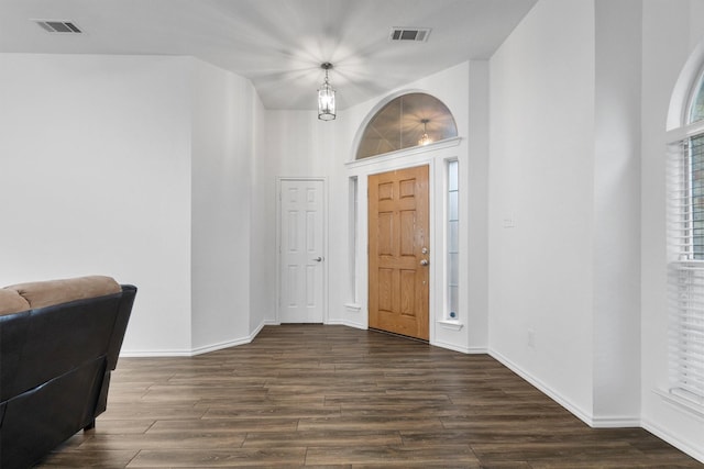 10149 Red Bluff Ln, Fort Worth, TX 76177 - entryway featuring dark wood-type flooring and baseboards