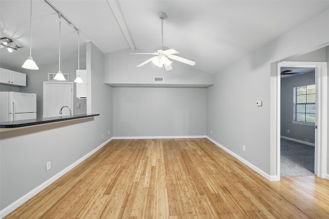 4620 Carr St, The Colony, TX 75056 - bonus room featuring ceiling fan, light wood-style floors, baseboards, and a sink