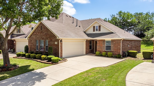 1316 Shinnecock Ct, Fairview, TX 75069 - view of front of home with a garage, brick siding, and a front yard