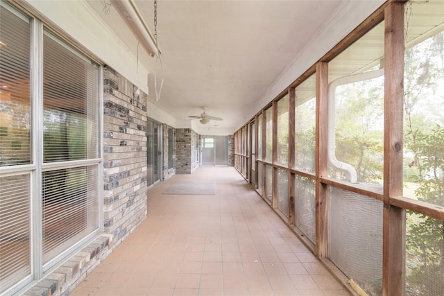 321 Evangeline Dr, Elm Grove, LA 71051 - unfurnished sunroom with a ceiling fan and plenty of natural light