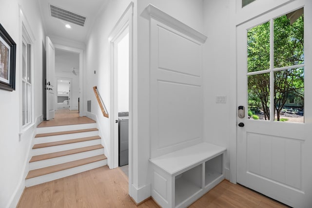 4525 E Cove Ct, Malakoff, TX 75148 - mudroom with light wood-style flooring and baseboards