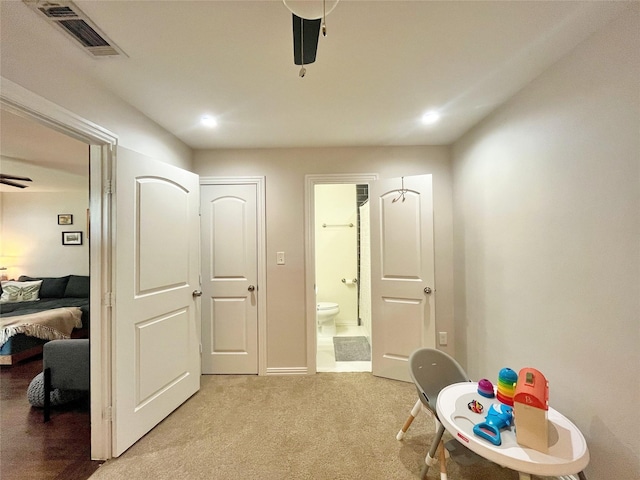 2315 Boyd St, Dallas, TX 75224 - game room featuring light carpet and recessed lighting