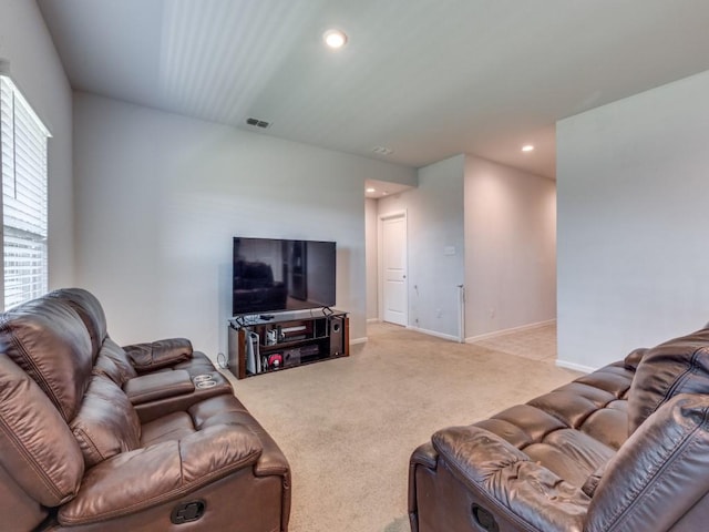 16757 Portage St, Justin, TX 76247 - living room with plenty of natural light, carpet flooring, recessed lighting, and baseboards