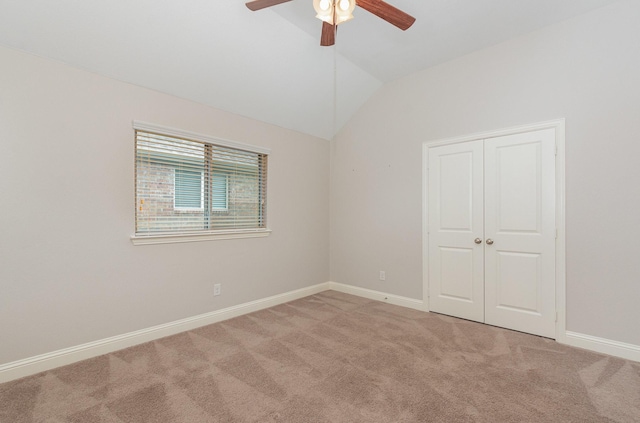 413 Allbright Rd, Celina, TX 75009 - unfurnished room featuring vaulted ceiling, carpet flooring, ceiling fan, and baseboards