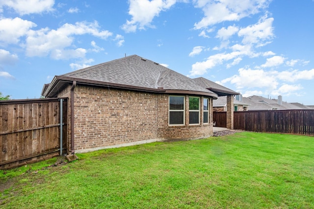 413 Allbright Rd, Celina, TX 75009 - rear view of property featuring roof with shingles and brick siding