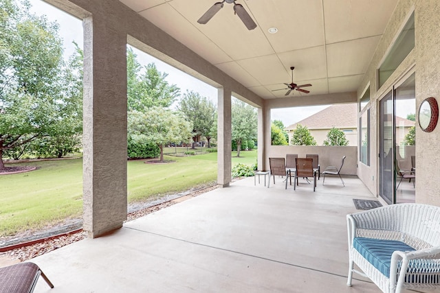 11908 Glenbrook St, Denton, TX 76207 - view of patio / terrace with ceiling fan