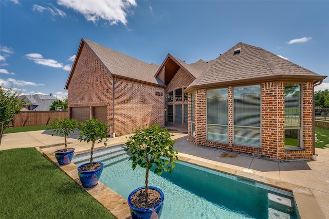 1210 Carlisle Ct, Frisco, TX 75036 - view of swimming pool featuring fence and a patio