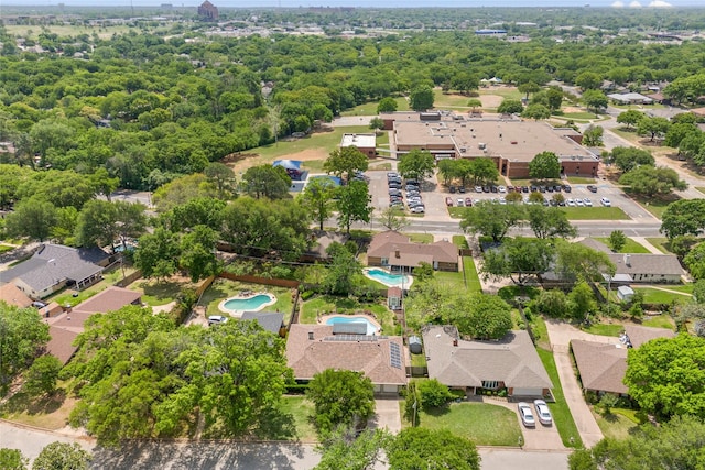 bird's eye view of a pool area