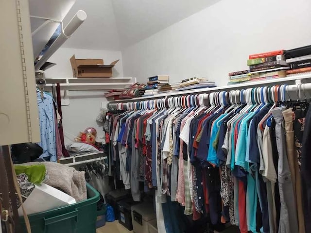 view of walk in closet