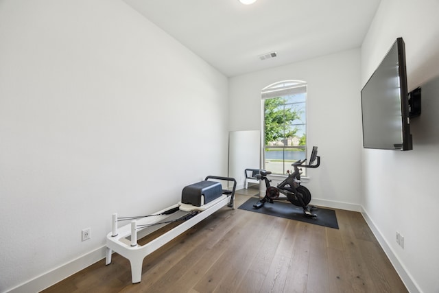 1908 St Andrews Dr, Celina, TX 75009 - workout area with wood finished floors and baseboards