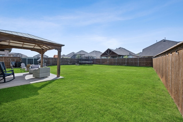 1908 St Andrews Dr, Celina, TX 75009 - view of yard featuring a trampoline, a gazebo, and a patio