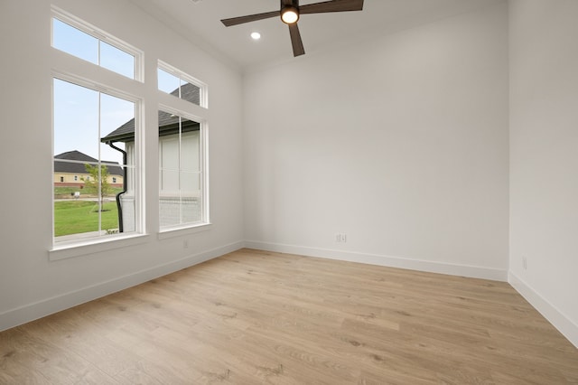 4413 Sandstrom Way, Fort Worth, TX 76179 - empty room with plenty of natural light, a ceiling fan, baseboards, and recessed lighting