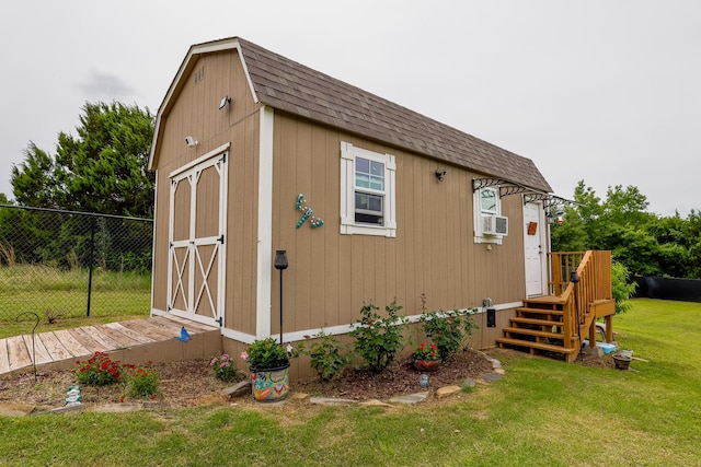 view of shed