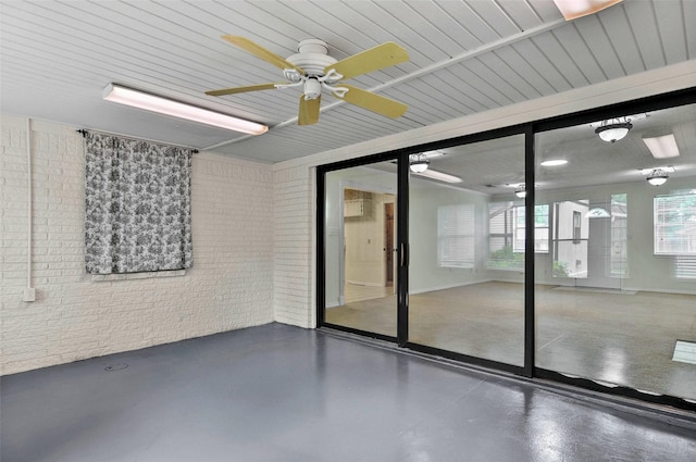 view of patio with a ceiling fan