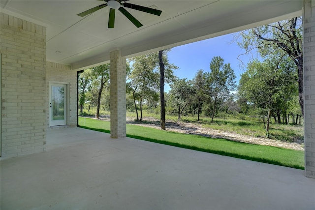 316 Falcon Ct, Springtown, TX 76082 - view of patio with a ceiling fan