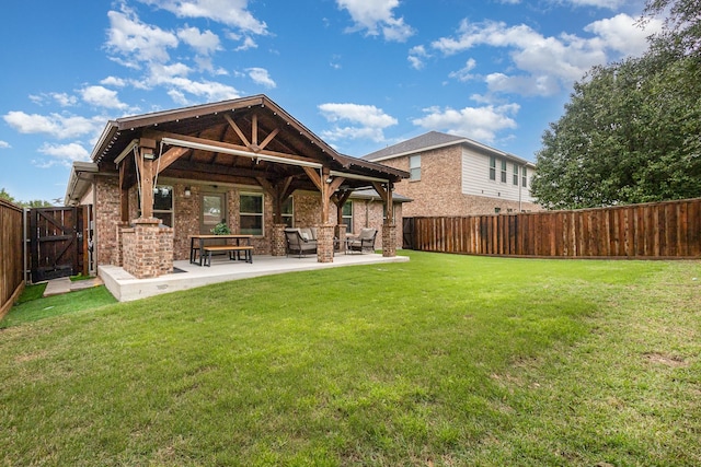 12604 Ocean Spray Dr, Frisco, TX 75036 - rear view of property featuring a patio area, a gazebo, and a gate