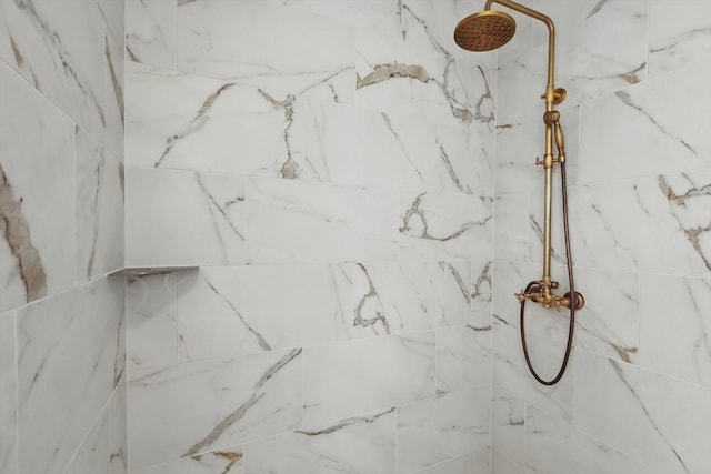 4512 Starlight Dr, Haltom City, TX 76117 - bathroom view of a marble finish shower