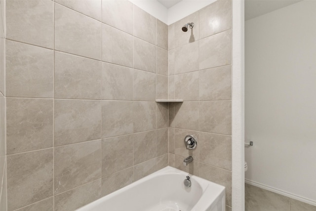 7709 Lindheimer Ln, Mckinney, TX 75071 - bathroom with toilet, bathtub / shower combination, and baseboards