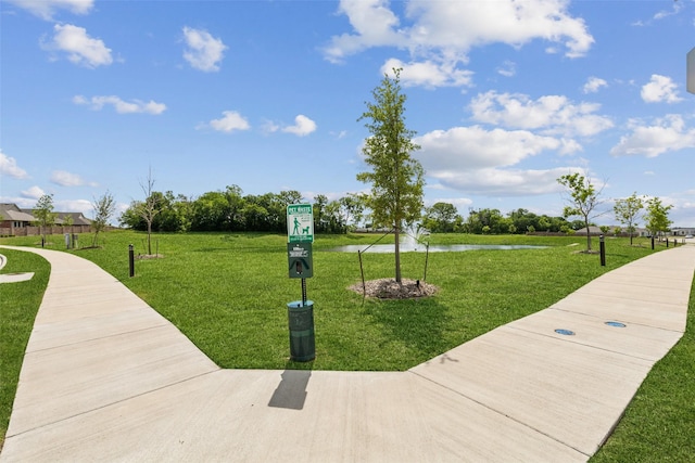 7709 Lindheimer Ln, Mckinney, TX 75071 - view of home's community with a water view and a lawn