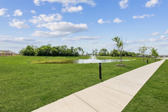 7709 Lindheimer Ln, Mckinney, TX 75071 - view of property's community with a water view and a yard