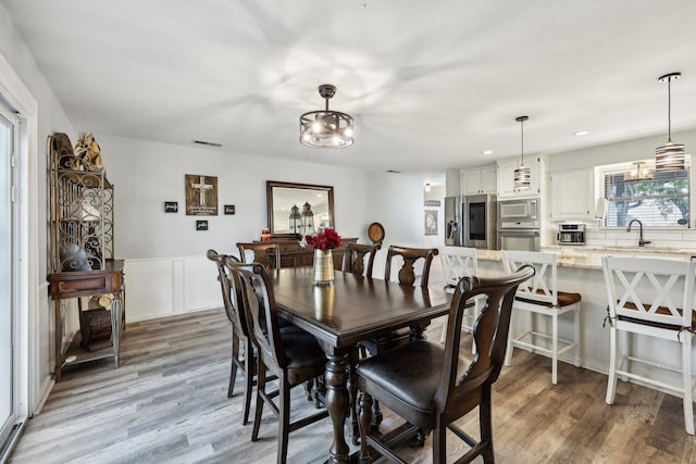 3206 S Fm 51, Decatur, TX 76234 - dining space featuring light wood-style flooring and recessed lighting