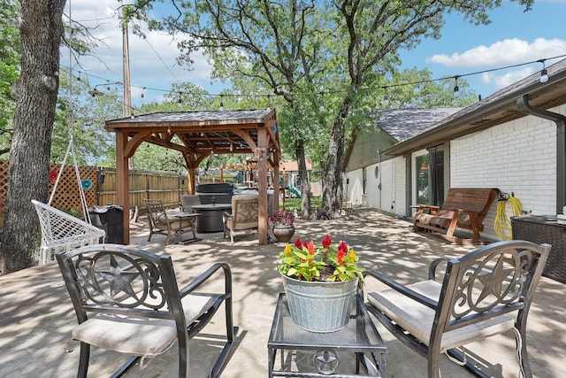 3206 S Fm 51, Decatur, TX 76234 - view of patio featuring fence and a gazebo