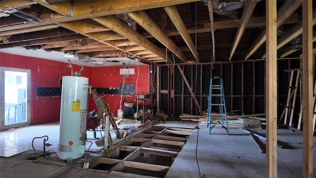 misc room featuring water heater