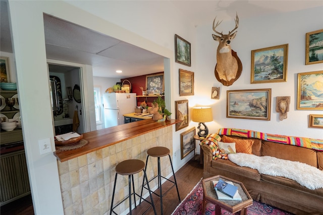 7006 Horseshoe Bend Trl, Weatherford, TX 76087 - living area featuring wood finished floors and recessed lighting