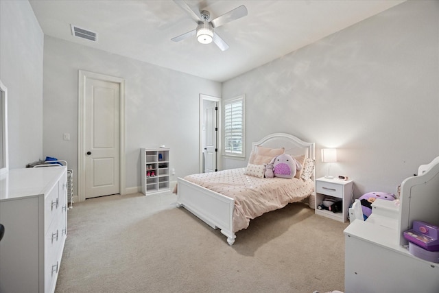 580 Butchart Dr, Prosper, TX 75078 - bedroom featuring light carpet and ceiling fan