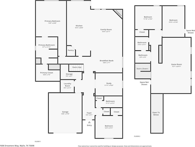 1606 Dreamers Way, Wylie, TX 75098 - property floor plan