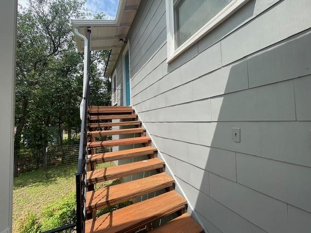 view of staircase