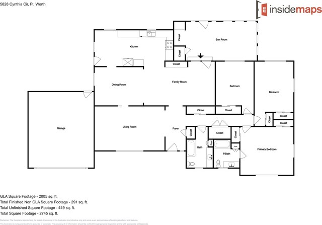 5828 Cynthia Cir, North Richland Hills, TX 76117 - property floor plan