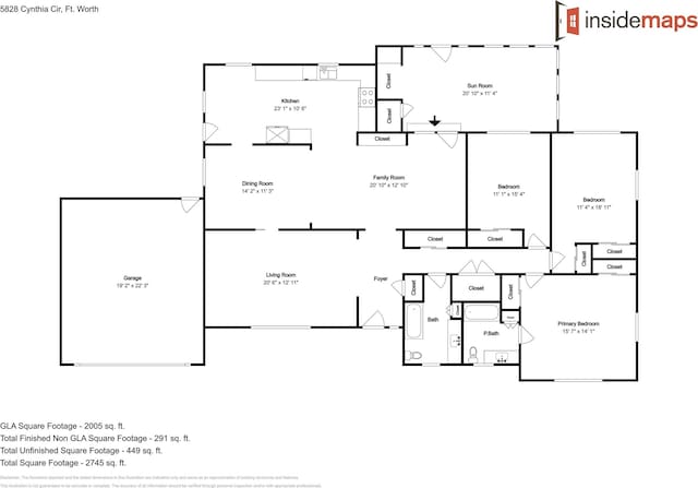 5828 Cynthia Cir, North Richland Hills, TX 76117 - home floor plan