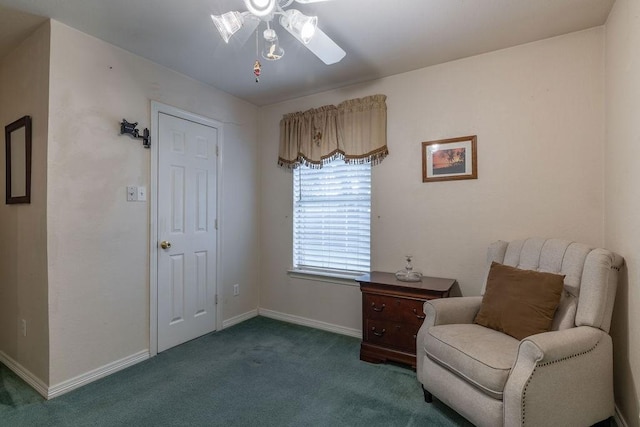 600 Hanover Dr, Waxahachie, TX 75165 - sitting room featuring a ceiling fan and carpet