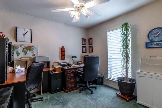 600 Hanover Dr, Waxahachie, TX 75165 - office with carpet flooring and ceiling fan