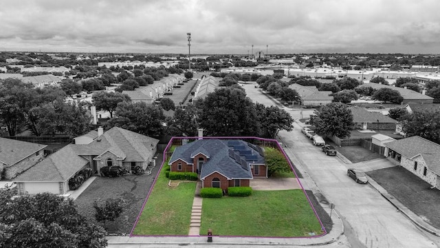 600 Hanover Dr, Waxahachie, TX 75165 - aerial view of residential area with property boundaries highlighted