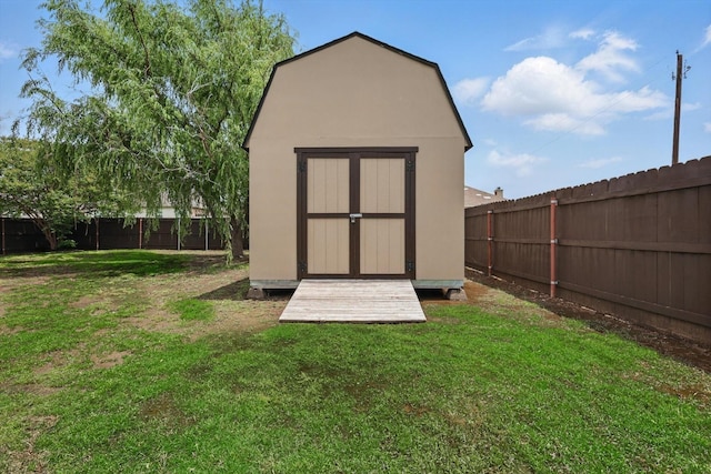 view of shed