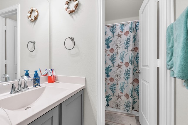 7225 Tesoro Trl, Fort Worth, TX 76131 - bathroom with vanity and a shower with curtain