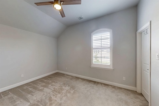 16175 Barton Creek Ln, Frisco, TX 75033 - additional living space with lofted ceiling, light carpet, a ceiling fan, and baseboards