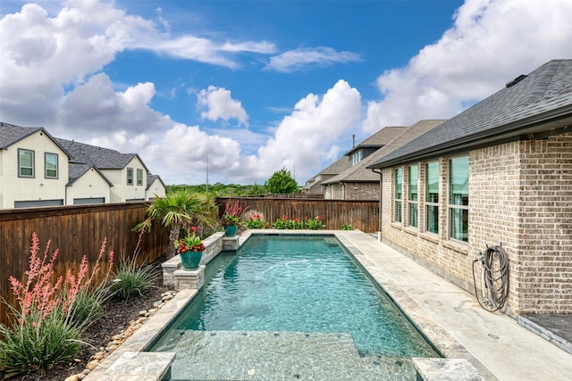 16175 Barton Creek Ln, Frisco, TX 75033 - view of pool featuring a fenced backyard and a residential view