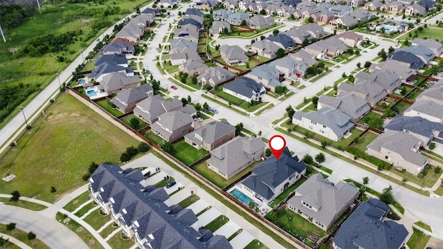 16175 Barton Creek Ln, Frisco, TX 75033 - aerial view of property and surrounding area featuring nearby suburban area