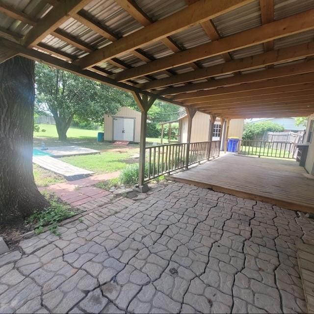 1101 Dell St, White Settlement, TX 76108 - view of patio with a deck