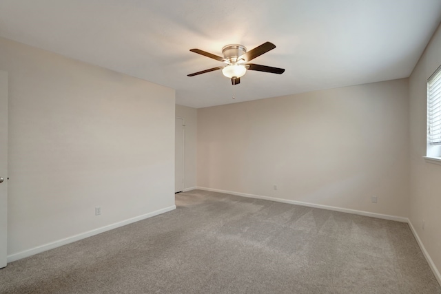 932 Goodwin Dr, Plano, TX 75023 - empty room with a ceiling fan, light colored carpet, and baseboards